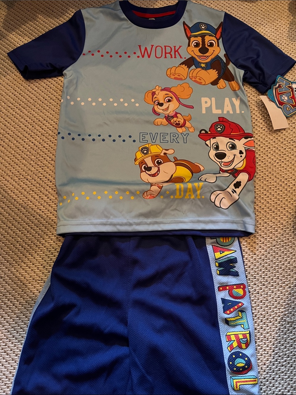 Outfit 2 pieces Paw Patrol boys new size  7 polyester Nickelodeon